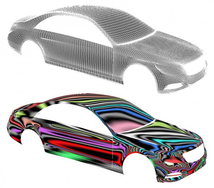 Car 3D model step 2 - subdivision and flow check