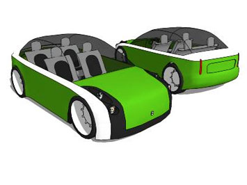 Electric Concept Car free 3D model